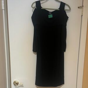 CLARA SUNWOO Black Midi Dress